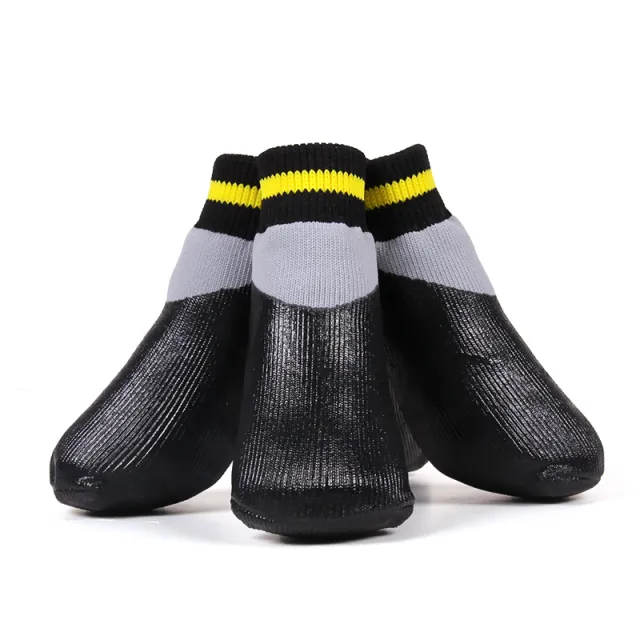 DogSocks Booties Shoes Big Dogs Waterproof Nonslip Rubber Sole, Pet Paw Protector, Elastic Top , for Outdoor Sports Black - Shop at LoveMi