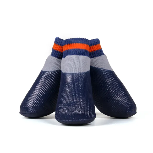 DogSocks Booties Shoes Big Dogs Waterproof Nonslip Rubber Sole, Pet Paw Protector, Elastic Top , for Outdoor Sports Dark Blue - Shop at LoveMi