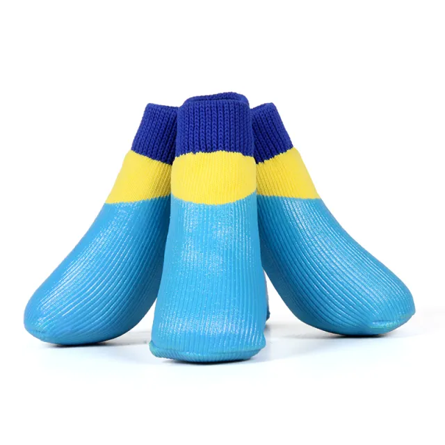 DogSocks Booties Shoes Big Dogs Waterproof Nonslip Rubber Sole, Pet Paw Protector, Elastic Top , for Outdoor Sports Blue - Shop at LoveMi