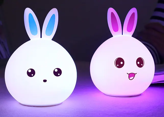 Cute Night Light Animal Rabbit lamps Touch