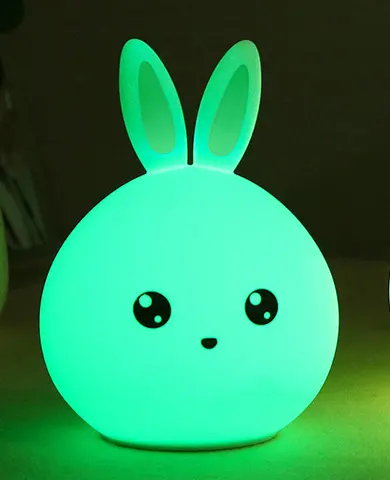 Cute Night Light Animal Rabbit lamps Touch