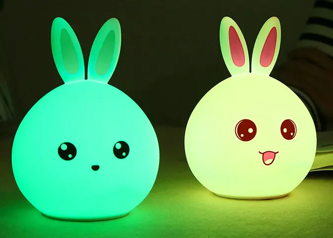 Cute Night Light Animal Rabbit lamps Touch