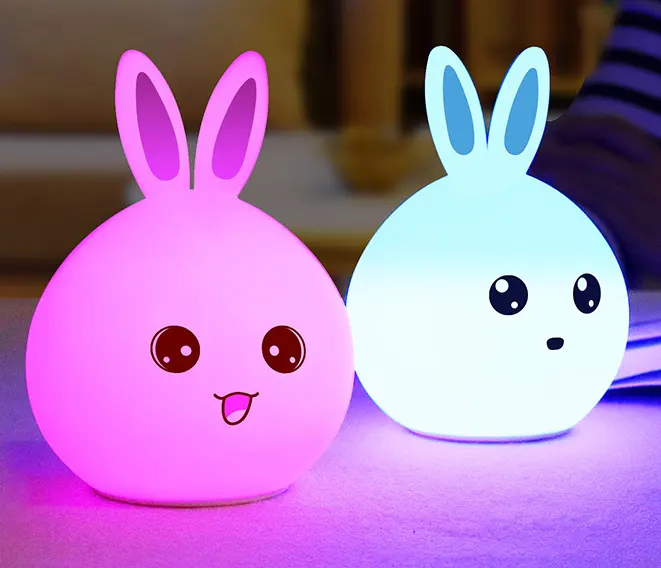 Cute Night Light Animal Rabbit lamps Touch