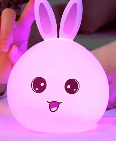 Cute Night Light Animal Rabbit lamps Touch