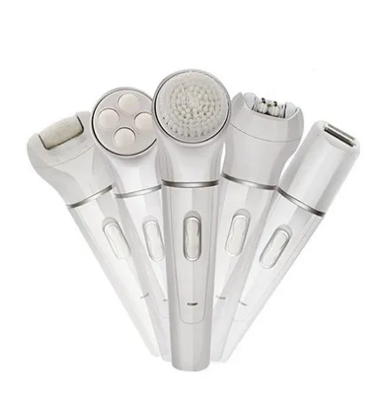 5 in 1 Multi Functional Portable Face and body Skin Care Electric Massager Scrubber with Facial Latex Brush Us - Shop at LoveMi