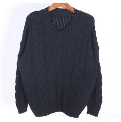 Simply V Neck Knitted Sweater