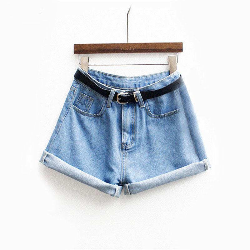 Mid Waist Denim Blue Shorts Blue - Shop at LoveMi