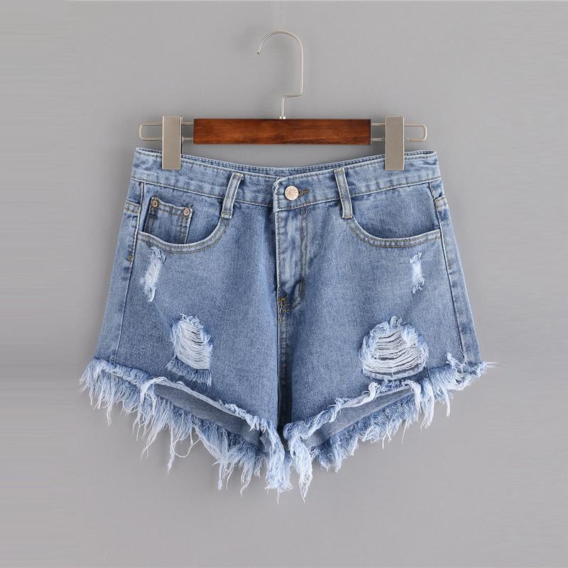 Distressed Tassel Denim Shorts Distressed Tassel Denim Shorts - Shop at LoveMi