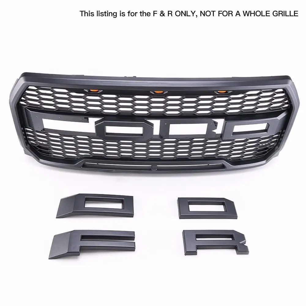 Ford F150 F-150 Raptor Style Paramount Grille Grill Letters F & R