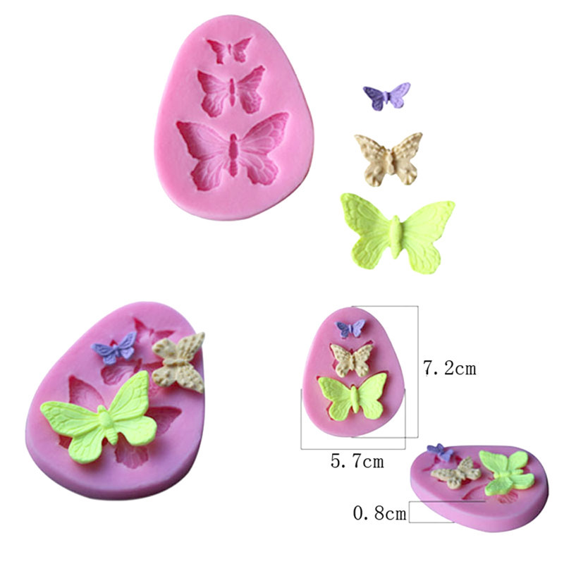 Butterfly Silicone Mold Shaped Fondant Cake Mold Soap Mould