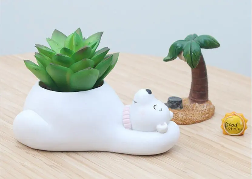 Animal Planter Pot - Polar Bear
