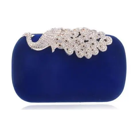 Women's Velvet Evening Clutch, Blue - Shop at LoveMi