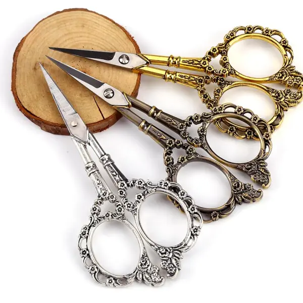 Vintage Floral Needlework Scissors