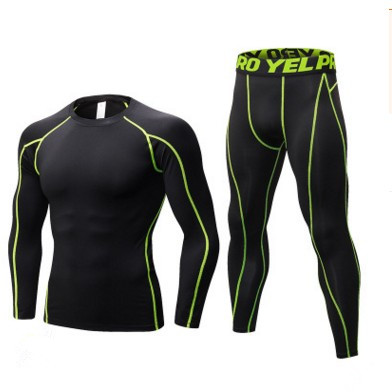 Men's Fitness Running Compression Training Suit Tights Long-sleeved Shirt Pants Leggings Sports Suit Fitness Sportswear — foto 8