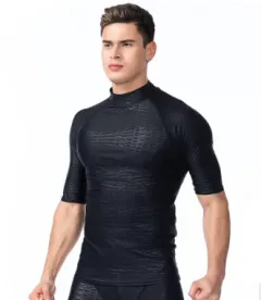 Men's Long-sleeved Sunscreen Split One-piece Surfing Snorkeling Suit - Coat-Xl - View 1