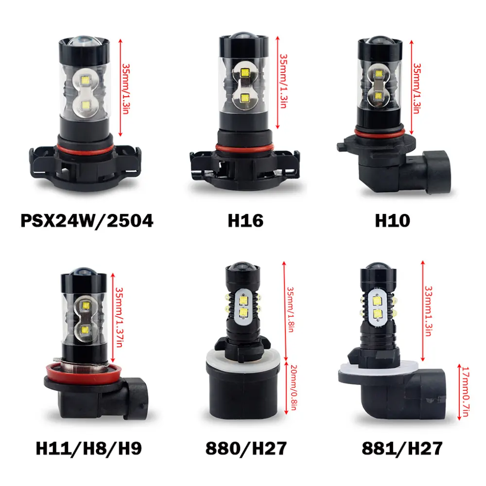 Car Styling High Power 6000K White LED Bulbs