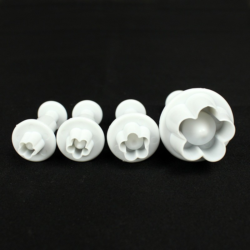 4pcs Plum Flower Plunger Cutter Sugarcraft Fondant Cake Decorating DIY Tool — foto 5