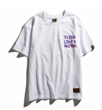 Original European and American trend brand, cotton bottoming, color folding, short sleeves, T-Shirts, lovers, American fashion brand hiphop, half sleeved women.