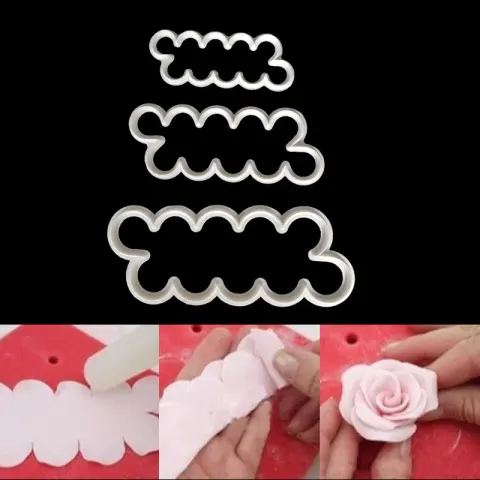 3 Pcs Set Rose Flower Cake Mold