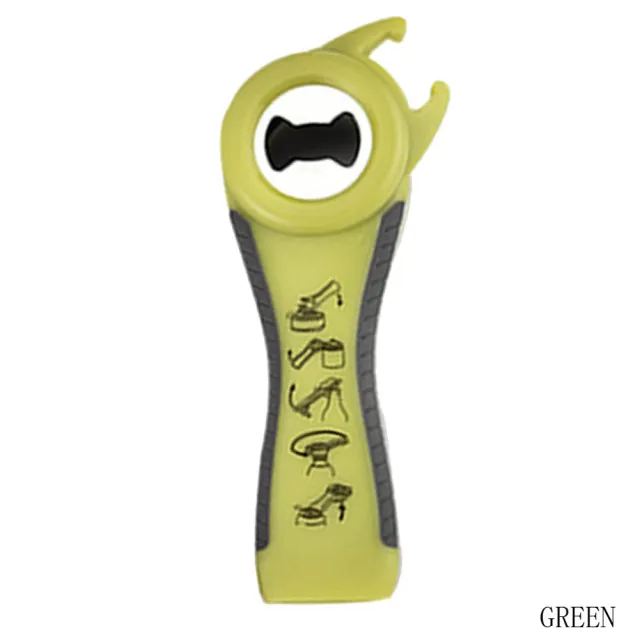 5 in 1 Creative Multifunction Stainless Steel Can Opener Beer Bottle Opener Green - Shop at LoveMi