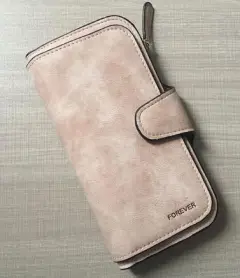 Brand Leather Women Wallet Design Hasp Solid Color Card Bags Long Female Purse 4 Colors Ladies Clutch Wallet - Pink - View 1
