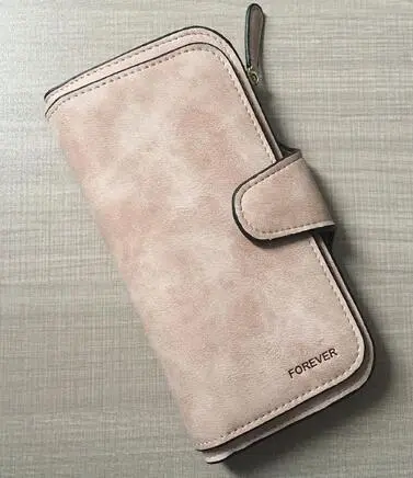Brand Leather Women Wallet Design Hasp Solid Color Card Bags Long Female Purse 4 Colors Ladies Clutch Wallet - Pink