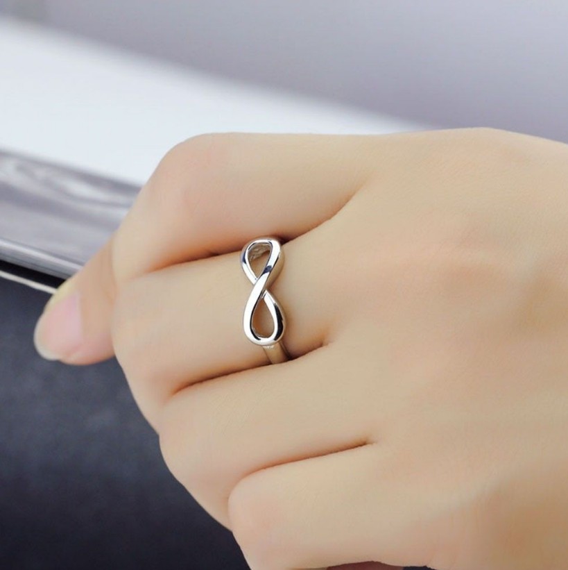 Alloy Silver Plated Infinity Ring
