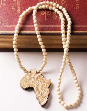 Fashion Wood Made Stylish Africa Map Pendant