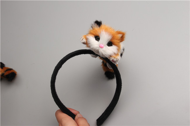 Stylish Women Girls Lovely Cat Headband Flannelette Plush Kitten HairBand Halloween Chirsmas Party Headdress Hair Accessories Default - Shop at LoveMi