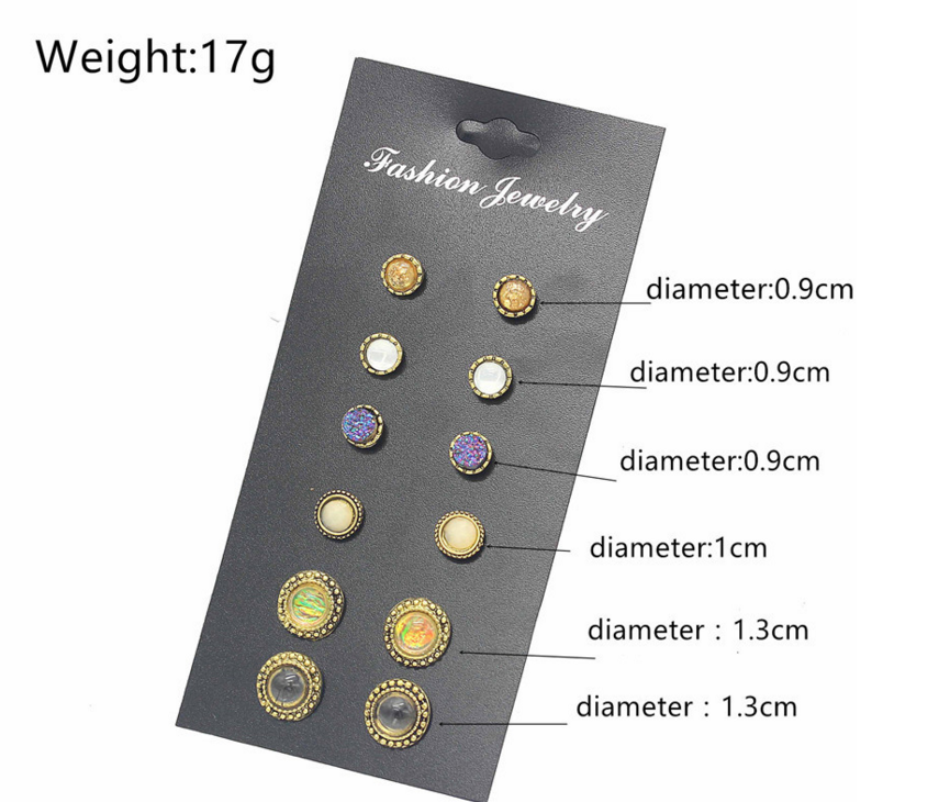 Antique  Rhinestone Round Ethnic Bohemia Earrings For Women