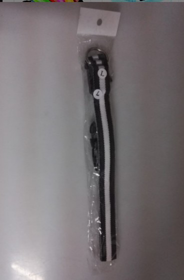 Manufacturer's spot 2.5cm stripe fiber LED luminous pet collar dog ring 6 color 3 size