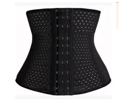 Sexy Women's Corset Steel Boned Waist Trainer Shaper - Black - View 1