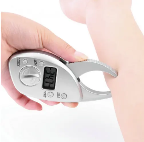 Digital Body Fat Caliper Skinfold LCD Display Analyzer Tape