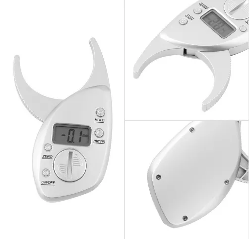 Digital Body Fat Caliper Skinfold Caliper LCD Display Analyzer Tape Measure Pack Slimming Scales Loss Weight Anti-slip Handle – image 6