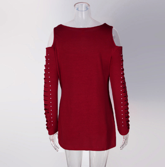 Causal Women T-shirts Sexy Hollow Out T-shirt Print Tops Tee