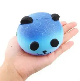 Decompression Vent Slow Rebound Star Panda Head PU  Simulation Toy