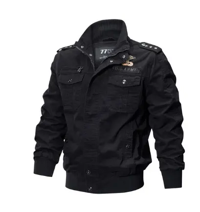 Plus Size Bomber Military Jacket Men Autumn Winter Outwear