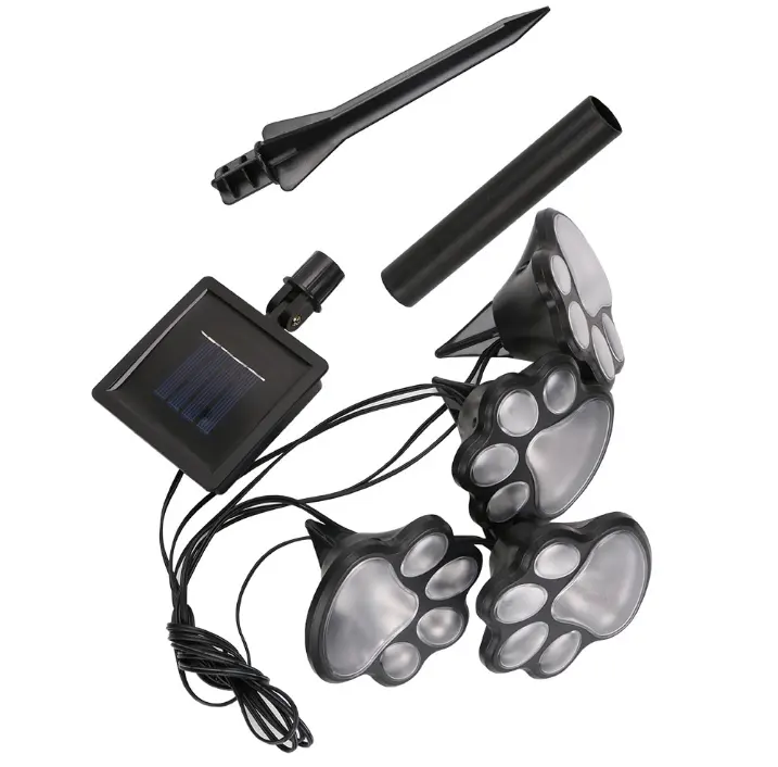 Outdoor 4 LED Solar Animal Paw Light