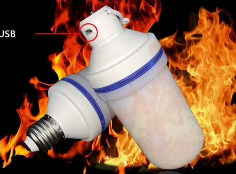 Decorative Lamp LED Flame E26 USB Emergency