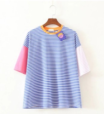 New children's new style embroidered embroidered sleeved loose short sleeved T - shirt