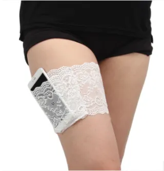 Thigh Lace Bands - White