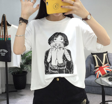 TEE SHIRT SCREAMING CAT