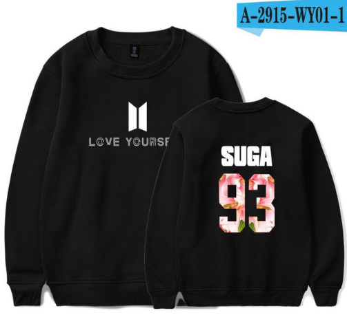 LUCKYFRIDAYF  Amour Vous-Même Capless Femmes Hoodies Sweat Bangtan Hip Hop Sweat Femmes Hoodies Femelle Kpop Vêtements