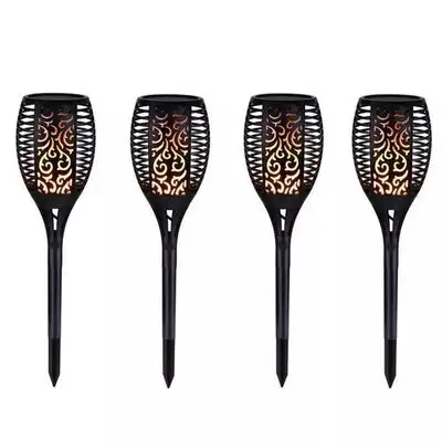 LED Solar Flame Flickering Lawn Lamps Torch