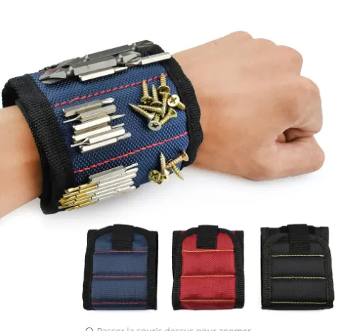 Strong Magnetic Wrist Strap Practical Magnet Holding Scissors Tool