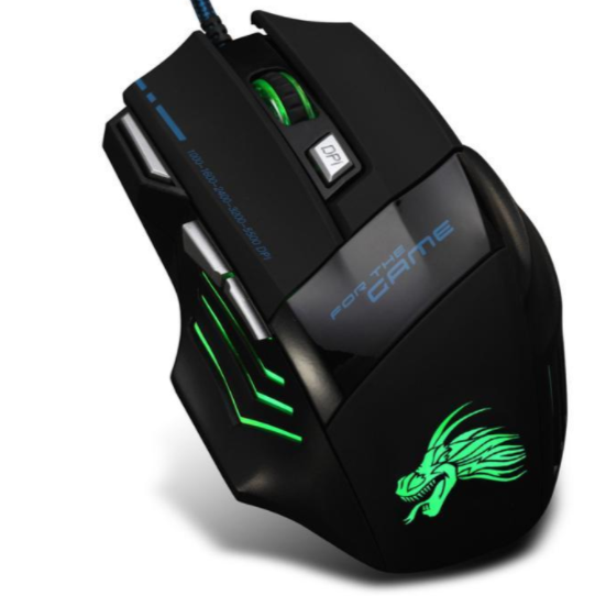 Professional Wired Gaming Mouse 5500DPI Adjustable 7 Buttons 3
