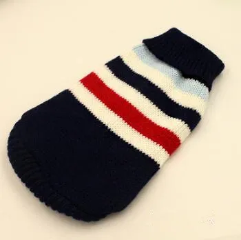 Manufacturers Selling Dog Clothes Pet Dogsweater Sweater Knitted Winter Clothes Teddy Bichon Puppy Black Stripe - Shop at LoveMi