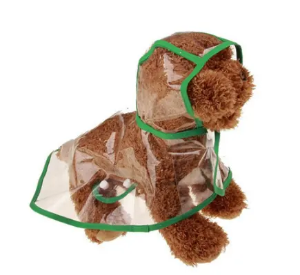 Transparent Waterproof Dog Clothes Rain Coat Pet