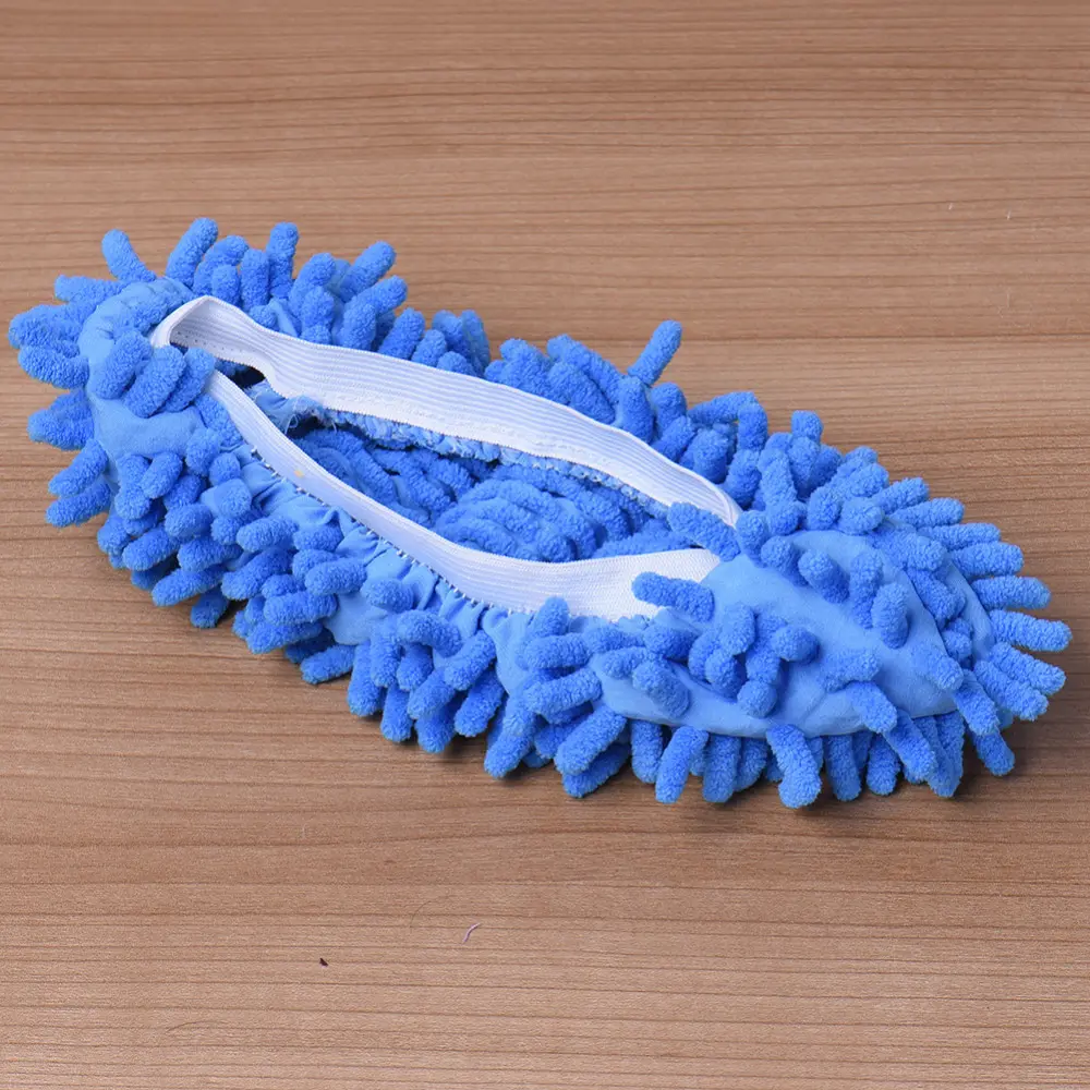 2pcs Set Multifunctional Chenille Micro Fiber Slipper Shoe Covers