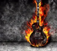 Home Decor Flame Guitar Diamond Mosaics Full Drill Diamond Painting Cross Diamond Embroidery Picture Of Rhinestones - 30X30 - View 1